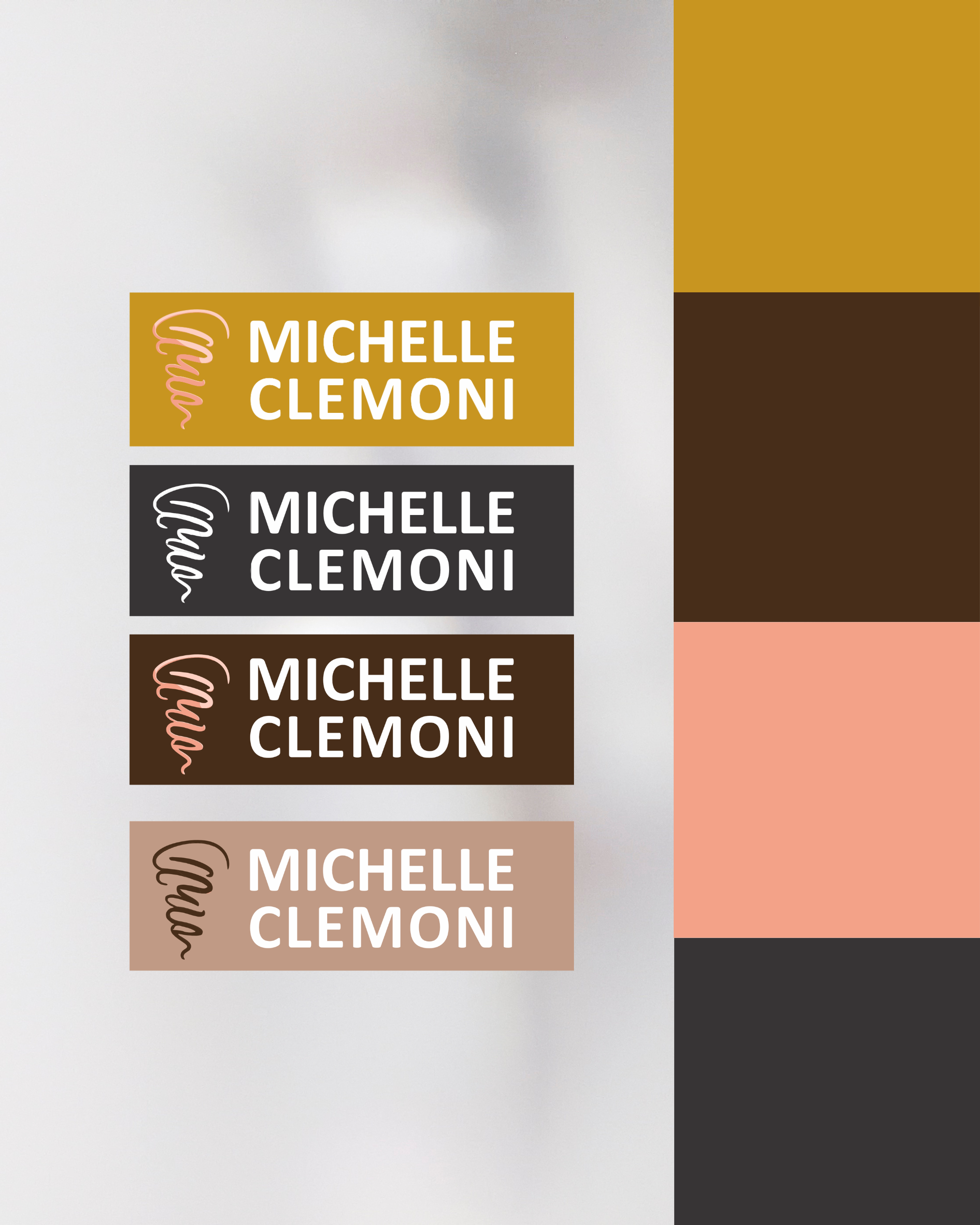 Variações do logo Michelle Clemoni